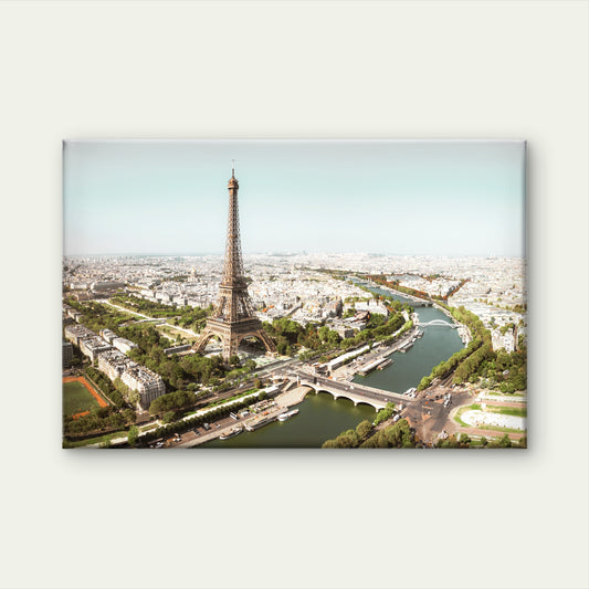 Aerial View of Vintage Eiffel Tower Paris France Wall Art Decor 100% Australian Made - Bella Home Decor