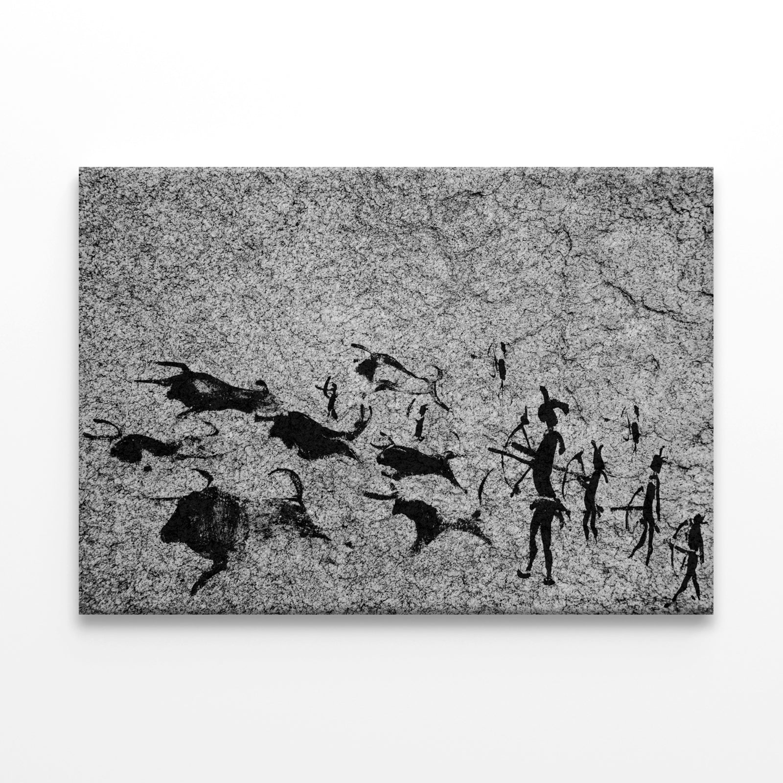 Stone Age Cave Drawing Scene Wall Art Decor 100% Australian Made - Bella Home Decor