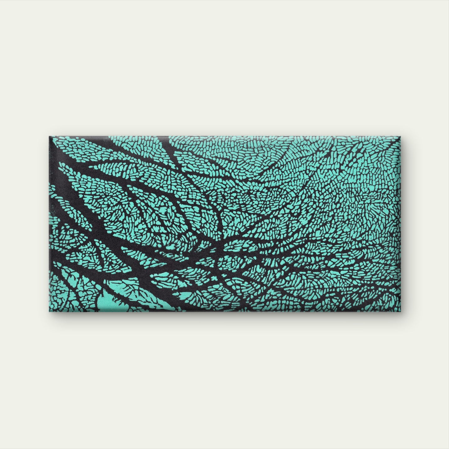 Teal Organic Cellular Pattern Wall Art Canvas Office Home Room Framed 120x60cm - Bella Home Decor