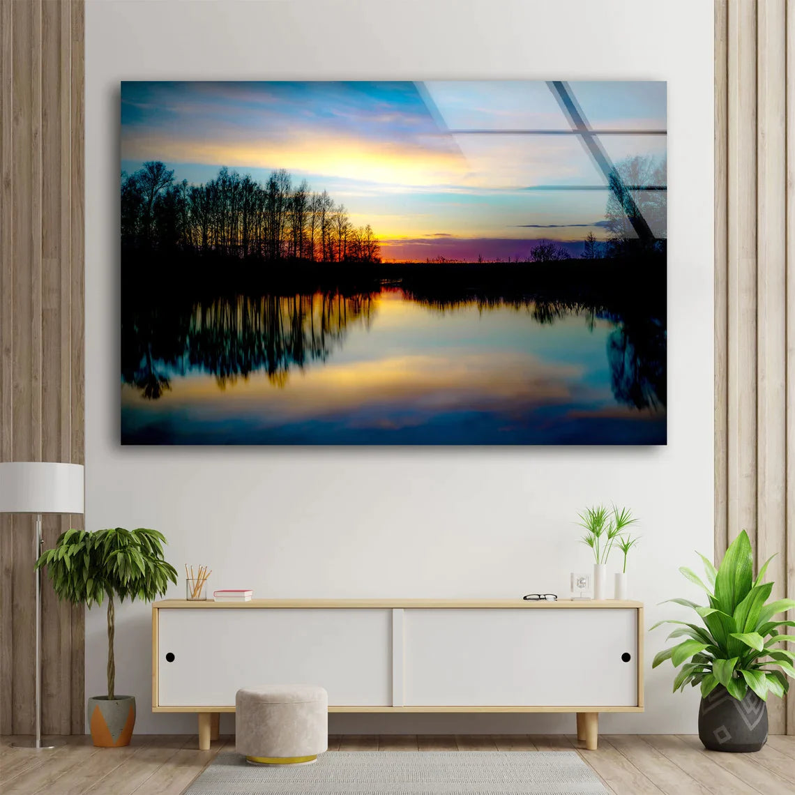 Lake & Forest Sunset UV Direct Aluminum Print Australian Made Quality