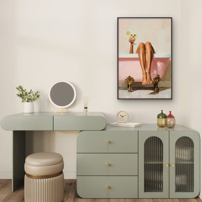 Fashionable Girl with a Martini Glass Fashion Home Decor Premium Quality Poster Print Choose Your Sizes - Bella Home Decor