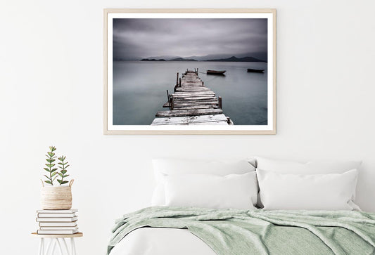 Look On Pier and Boat Home Decor Premium Quality Poster Print Choose Your Sizes