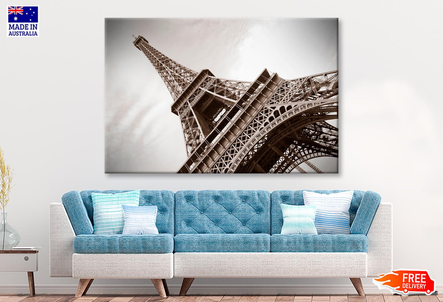 Sky Eiffel Tower, Paris View Wall Art Decor 100% Australian Made - Bella Home Decor