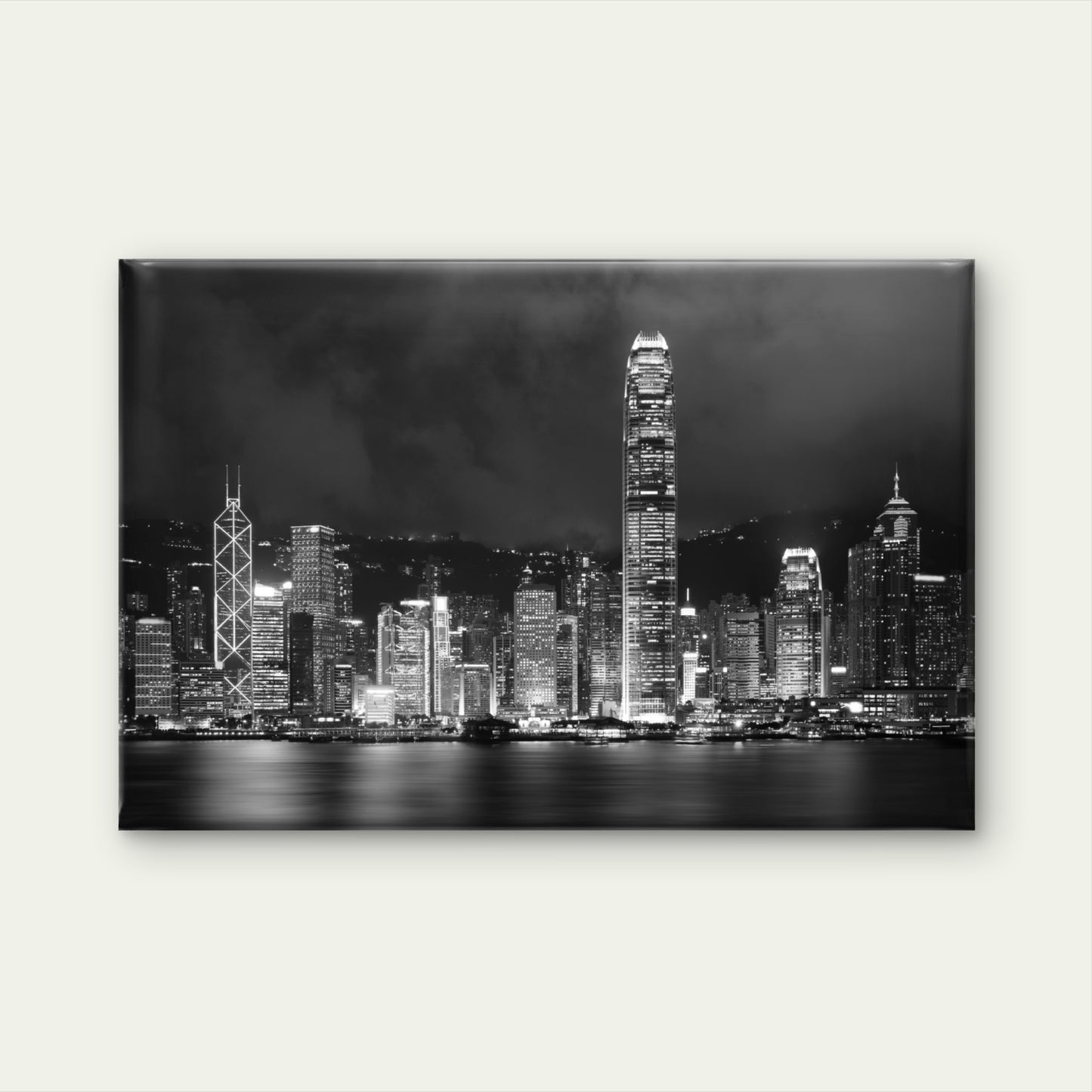 Black and White Hong Kong Victoria Harbour Wall Art Decor 100% Australian Made - Bella Home Decor
