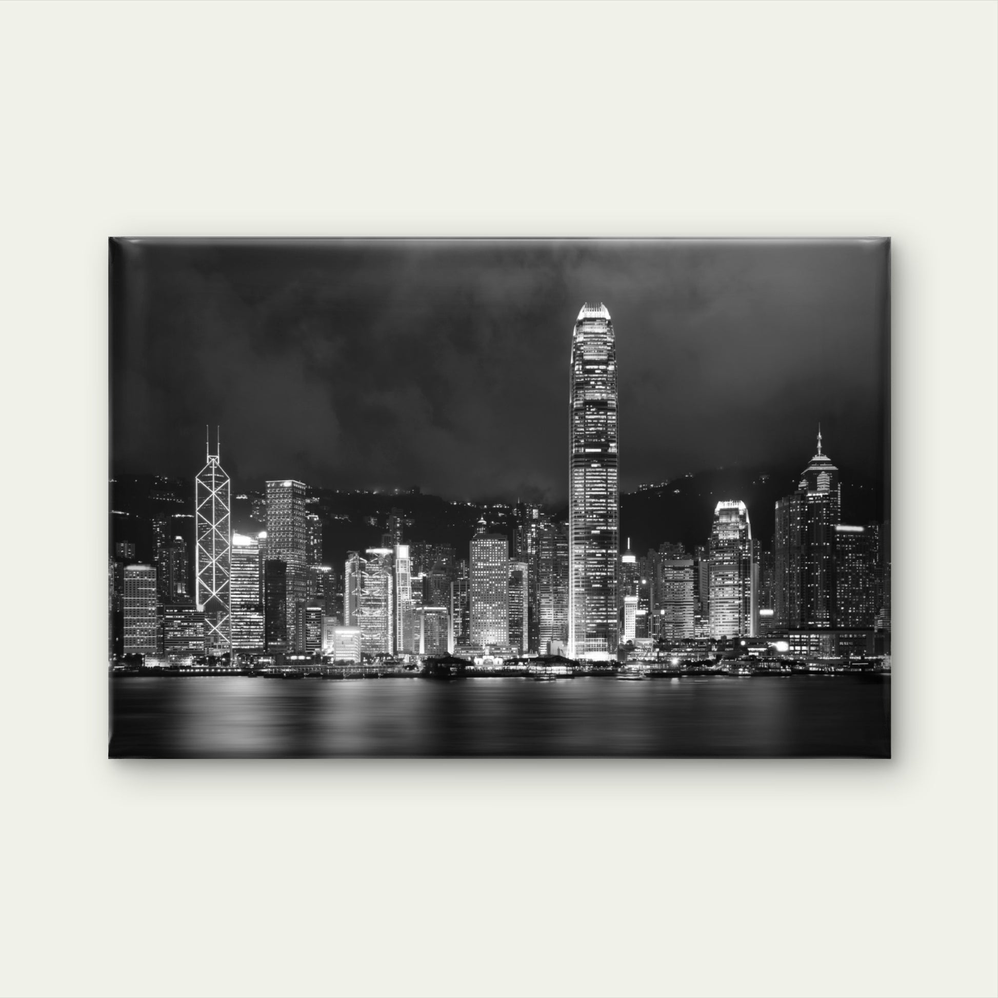 Black and White Hong Kong Victoria Harbour Wall Art Decor 100% Australian Made - Bella Home Decor