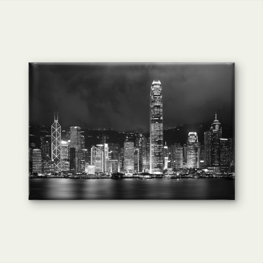 Black and White Hong Kong Victoria Harbour Wall Art Decor 100% Australian Made - Bella Home Decor