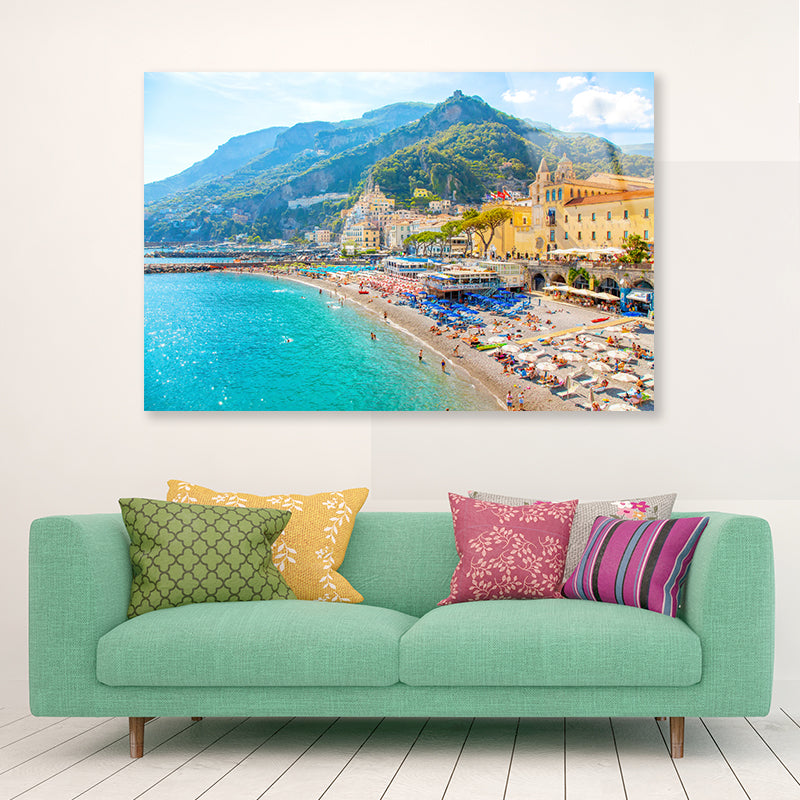 The Stunning Amalfi Coast Italy Acrylic Glass Print Tempered Glass Wall Art 100% Made in Australia Ready to Hang