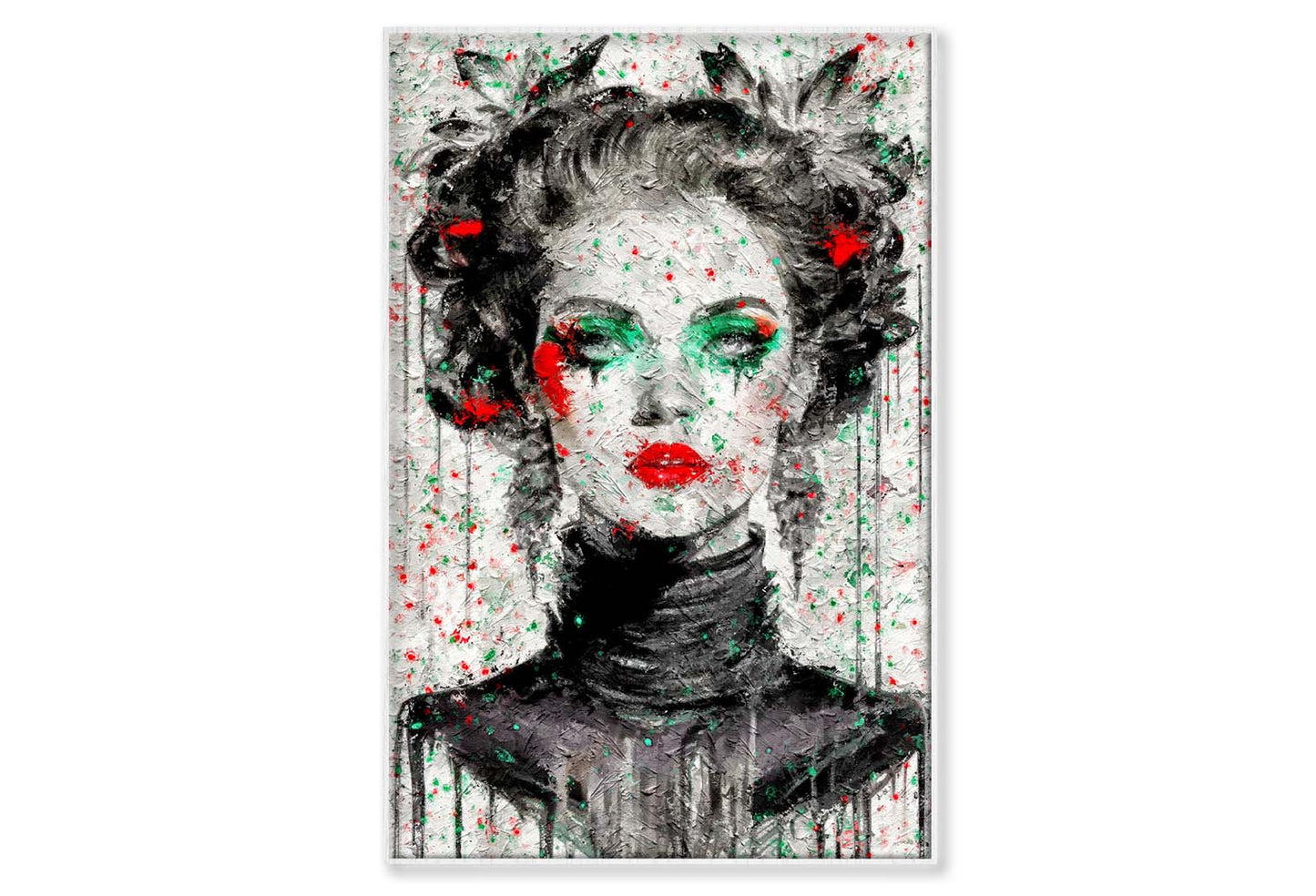 Beautiful Woman Portrait. Abstract Fashion Wall Art Limited Edition High Quality Print