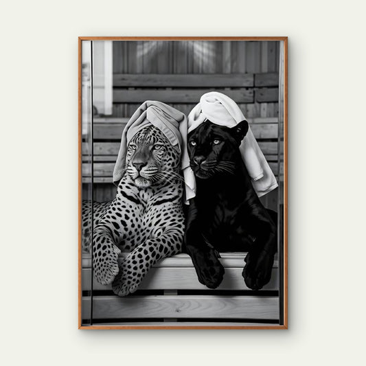 Black and White Retro Style Black Panther Fashion Home Decor Premium Quality Poster Print Choose Your Sizes - Bella Home Decor
