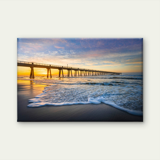 Sunrise Navarre Beach Fishing Pier Florida Wall Art Decor 100% Australian Made - Bella Home Decor