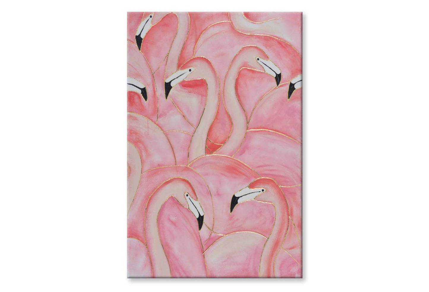 Flamingo Abstract Oil Painting Wall Art Limited Edition High Quality Print