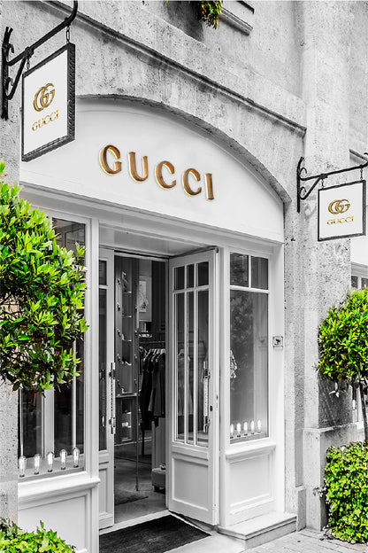 Black Fashion Store with Green Plants Print 100% Australian Made