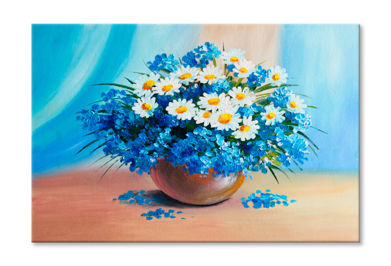 Still Life, A Bouquet Of Flowers Oil Painting Wall Art Limited Edition High Quality Print Stretched Canvas None