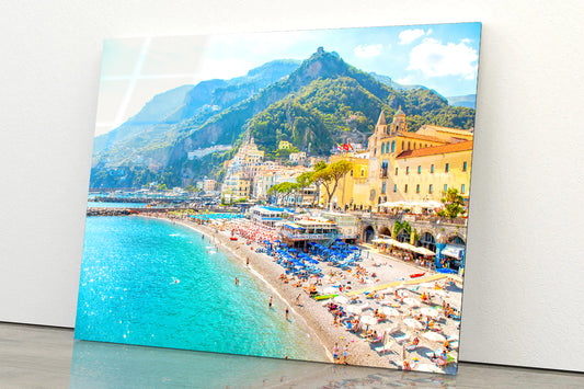 The Stunning Amalfi Coast Italy Acrylic Glass Print Tempered Glass Wall Art 100% Made in Australia Ready to Hang