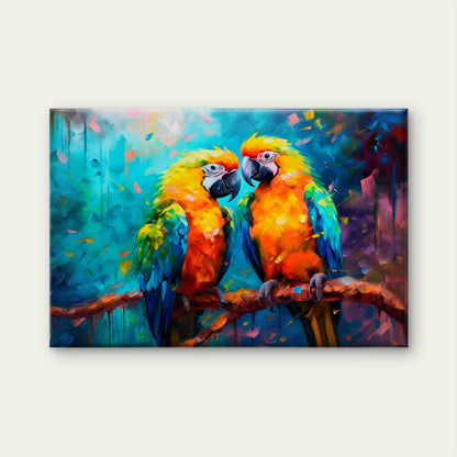 Colorful Macaw Parrot Pair Wall Art Decor 100% Australian Made - Bella Home Decor