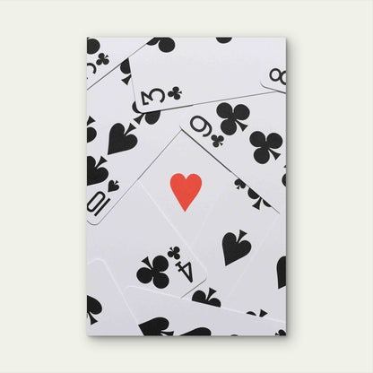 A Heart Amidst Spades And Clubs 60x90cm Metal Print Ready to Hang - Bella Home Decor