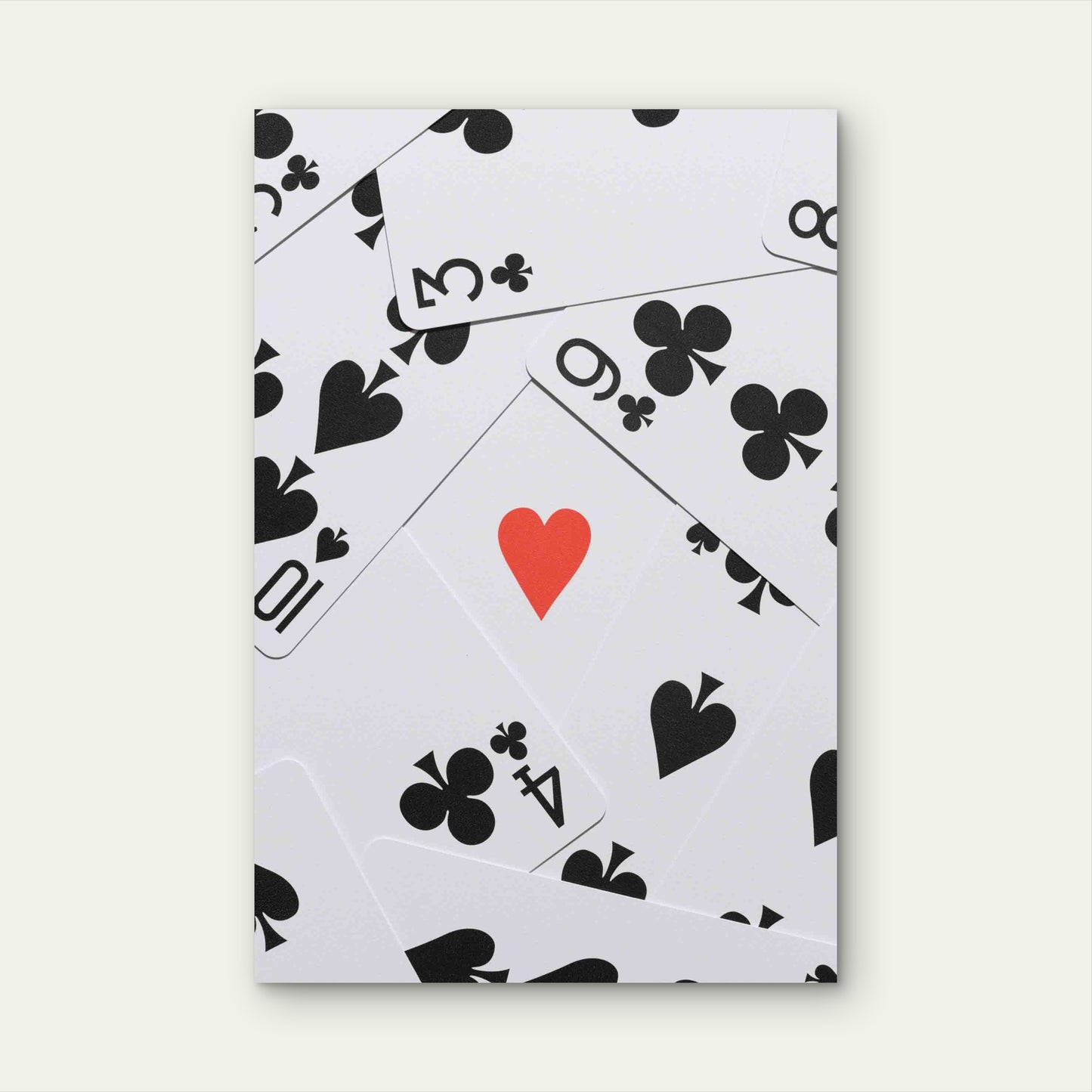 A Heart Amidst Spades And Clubs Metal Print Ready to Hang - Bella Home Decor