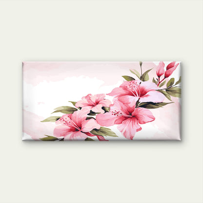 Beautiful Pink Hibiscus Flowers Wall Art Canvas Office Home Room Framed 120x60cm