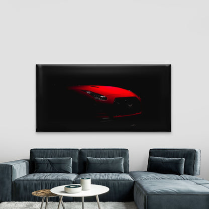 GTR Emerging From The Darkness Wall Art Canvas Office Home Room Framed 120x60cm