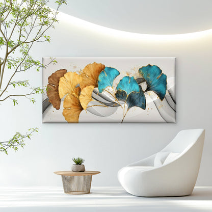 Featuring Ginkgo Leaves Wall Art Canvas Office Home Room Framed 120x60cm