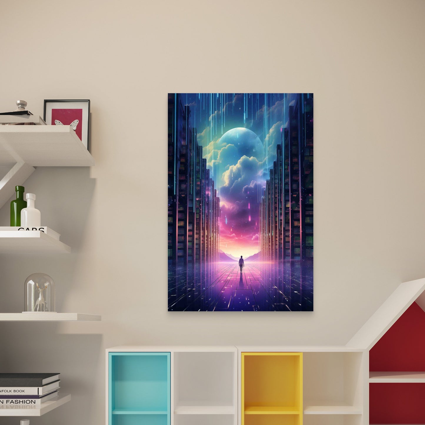 Cyber Security Concept Digital Art 60x90cm Metal Print Ready to Hang - Bella Home Decor