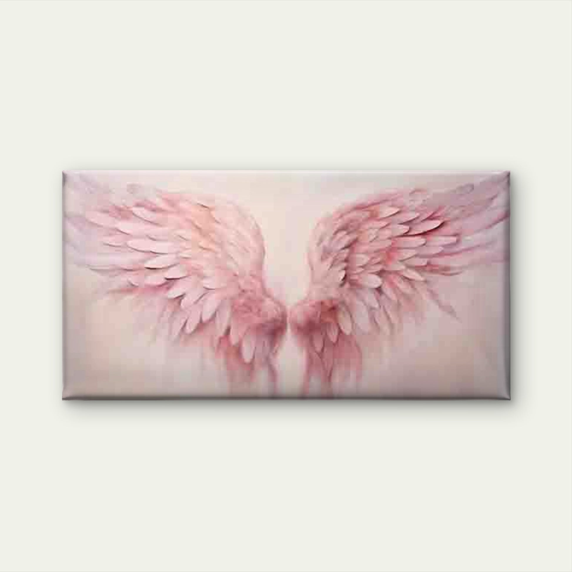 Abstract Pink Angel Wings Wall Art Canvas Office Home Room Framed 120x60cm - Bella Home Decor