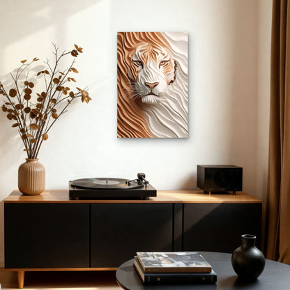 Tiger Wild Animal Face Abstract 40x60cm Metal Print Ready to Hang