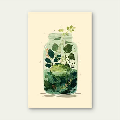 Frog Sanctuary in Bottle 60x90cm Metal Print Ready to Hang