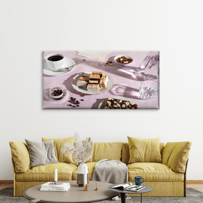 Delicious Dessert Coffee Cup Wall Art Canvas Office Home Room Framed 120x60cm - Bella Home Decor