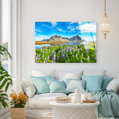 Vestrahorn Mountain Lagoon Reflect Acrylic Glass Printing Wall Art Australian Made Quality