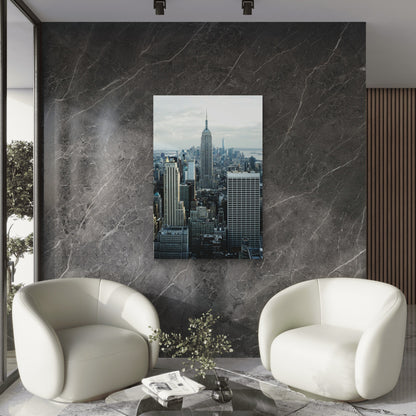 Manhattan Against Sky 40x60cm Metal Print Ready to Hang