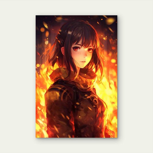 The Maiden Of Eternal Embers 60x90cm Metal Print Ready to Hang