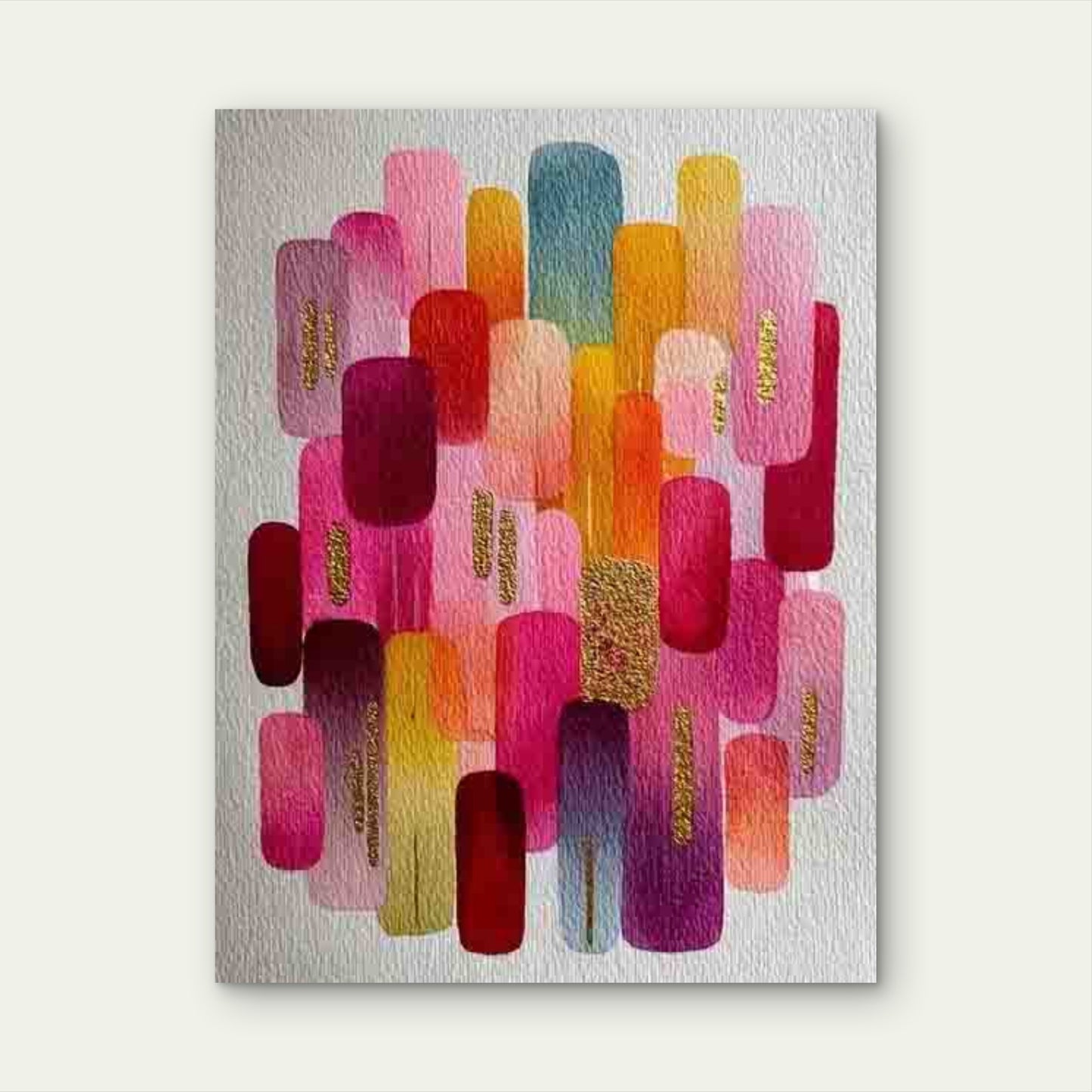 Adorable Boho Style Art Metal Print Ready to Hang