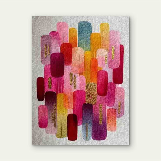 Adorable Boho Style Art Metal Print Ready to Hang