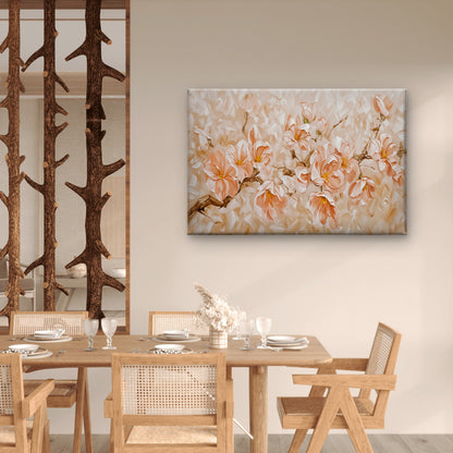 Orange Flower Branch Painting Wall Art Decor 100% Australian Made - Bella Home Decor