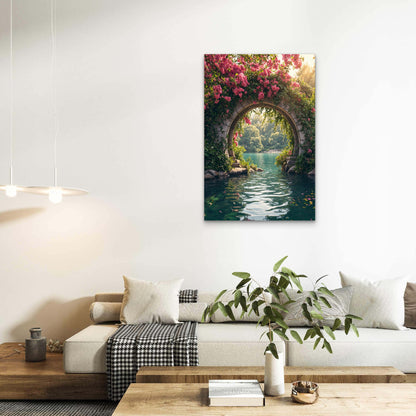 Secret Garden Path Fantasy Landscape 40x60cm Metal Print Ready to Hang