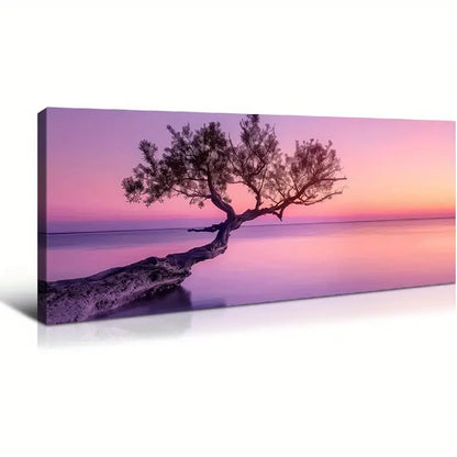 Beach Ocean Sunset Coastal Seaside Wall Art canvas office home room framed 120x60cm - Bella Home Decor