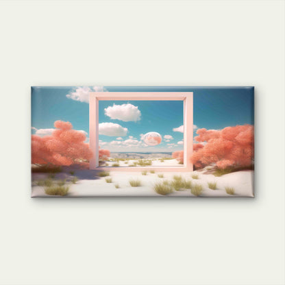 Pastel Horizon Frame Wall Art Canvas Office Home Room Framed 120x60cm - Bella Home Decor