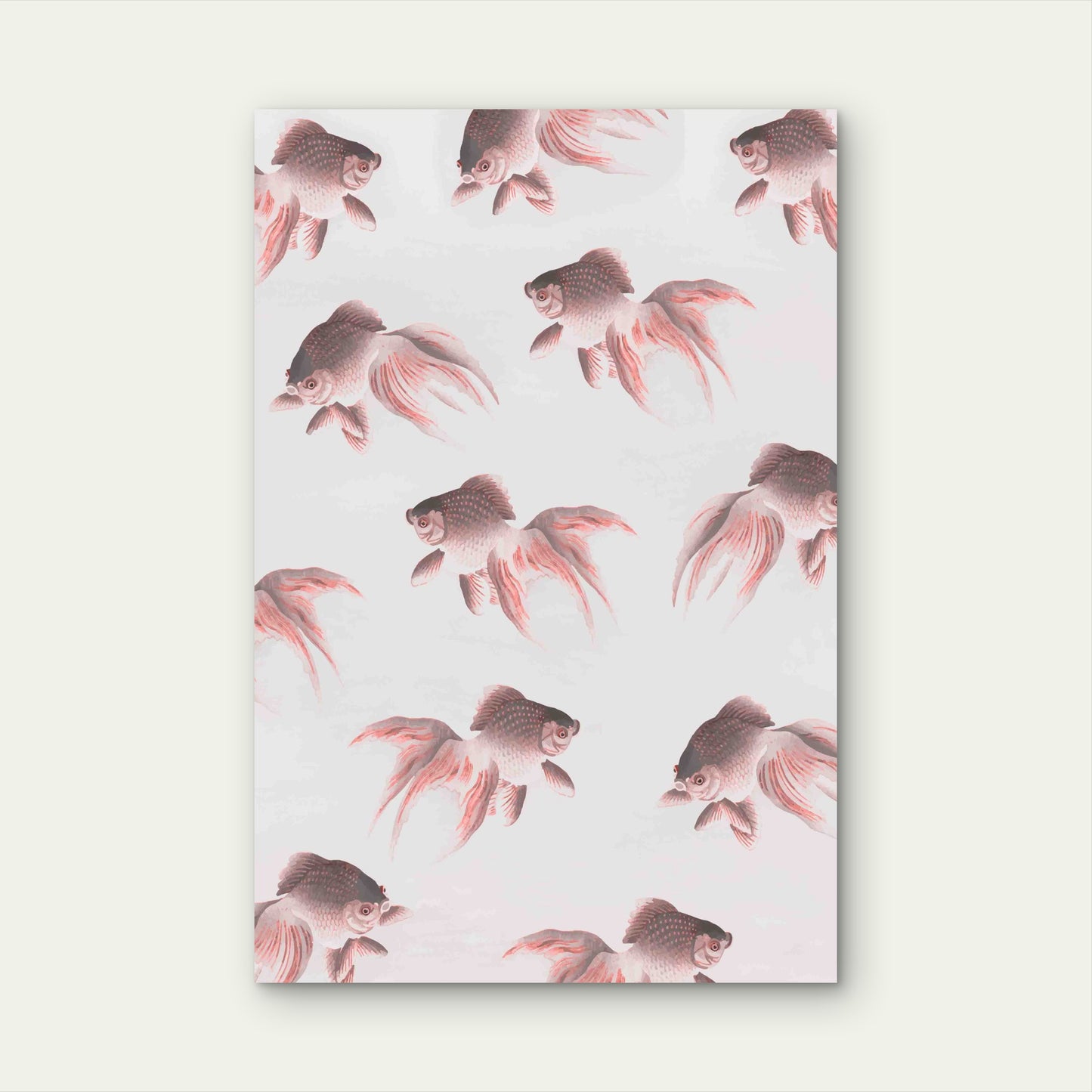 Two Veil Goldfish 60x90cm Metal Print Ready to Hang