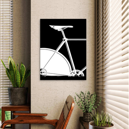 Retro Bike Design 60x90cm Metal Print Ready to Hang - Bella Home Decor