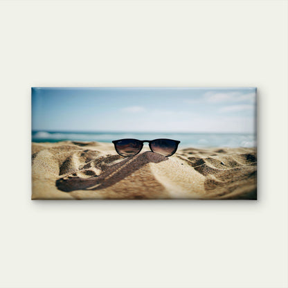 Sandy Beach Ocean View Wall Art Canvas Office Home Room Framed 120x60cm