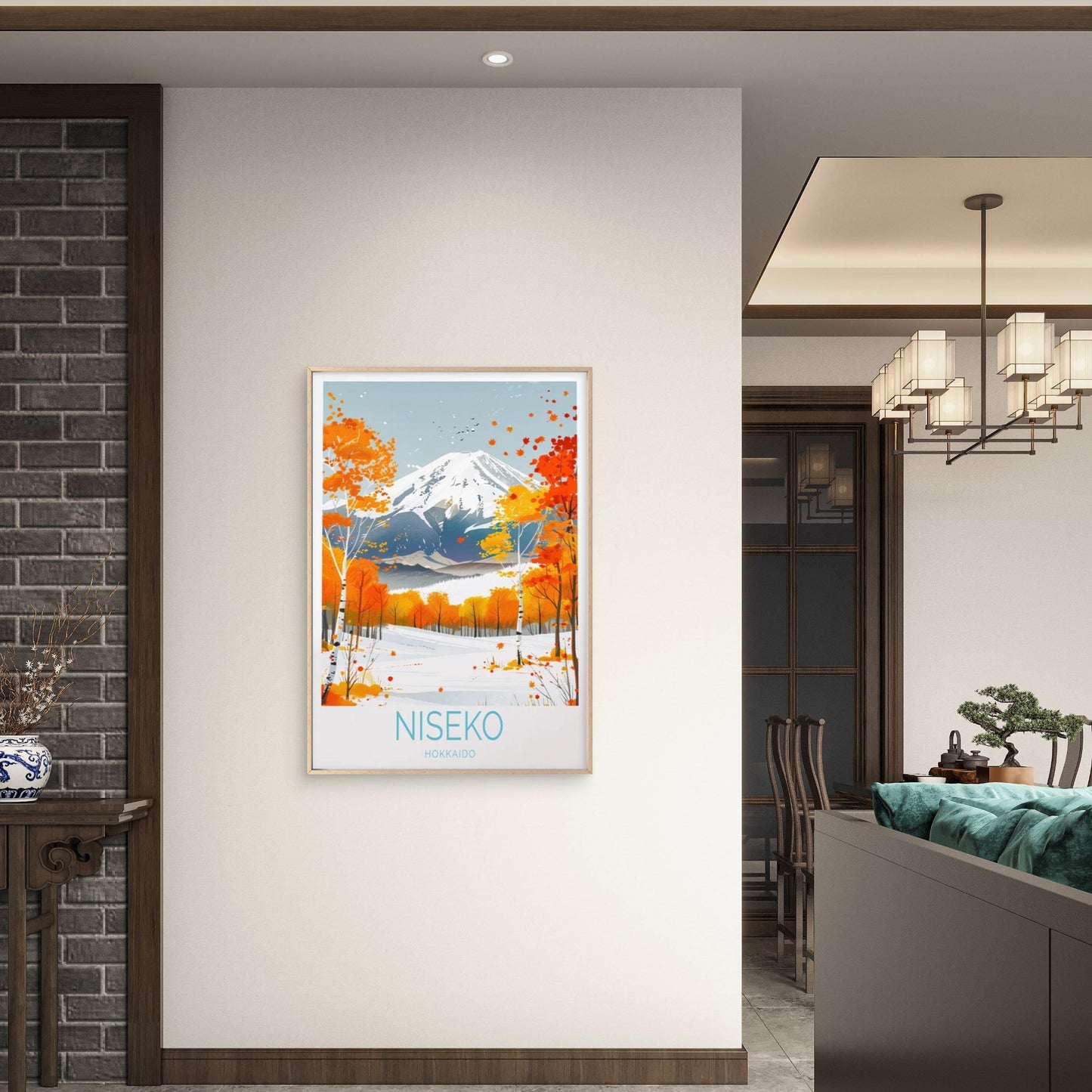 Niseko Hokkaido, Mount Yōtei In Winter Travel Poster Print Wall Art