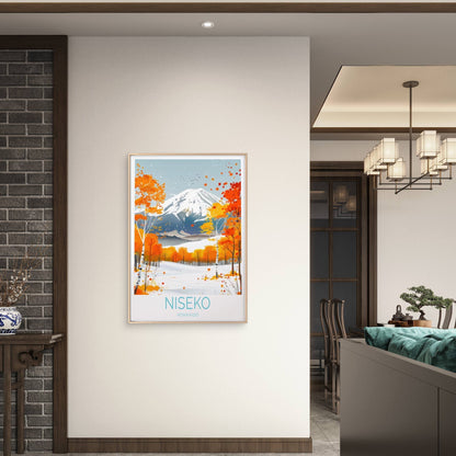 Niseko Hokkaido, Mount Yōtei In Winter Travel Poster Print Wall Art