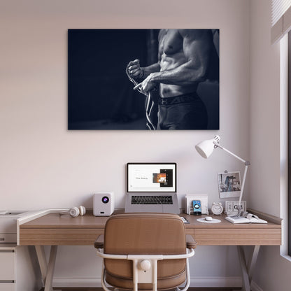 Bodybuilding Male Torso Boxing 5mm thick Plastic Poster Ready to Hang 90x60cm