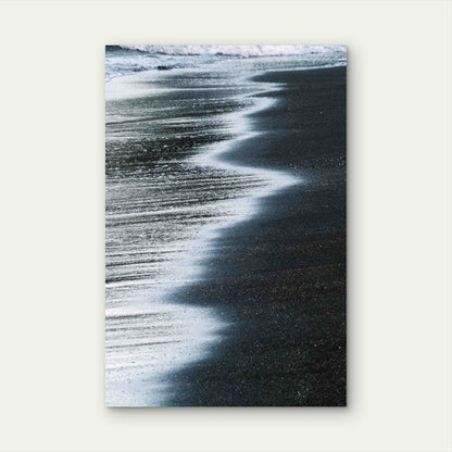 Black Sand Beach In Vik Iceland 60x90cm Metal Print Ready to Hang