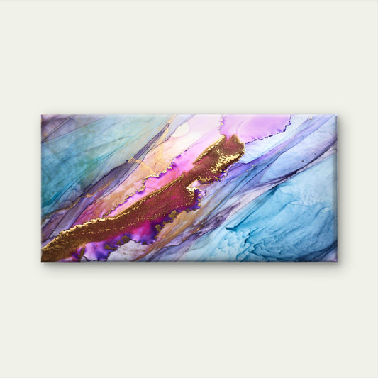 Colorful Abstract Alcohol Ink Wall Art Canvas Office Home Room Framed 120x60cm