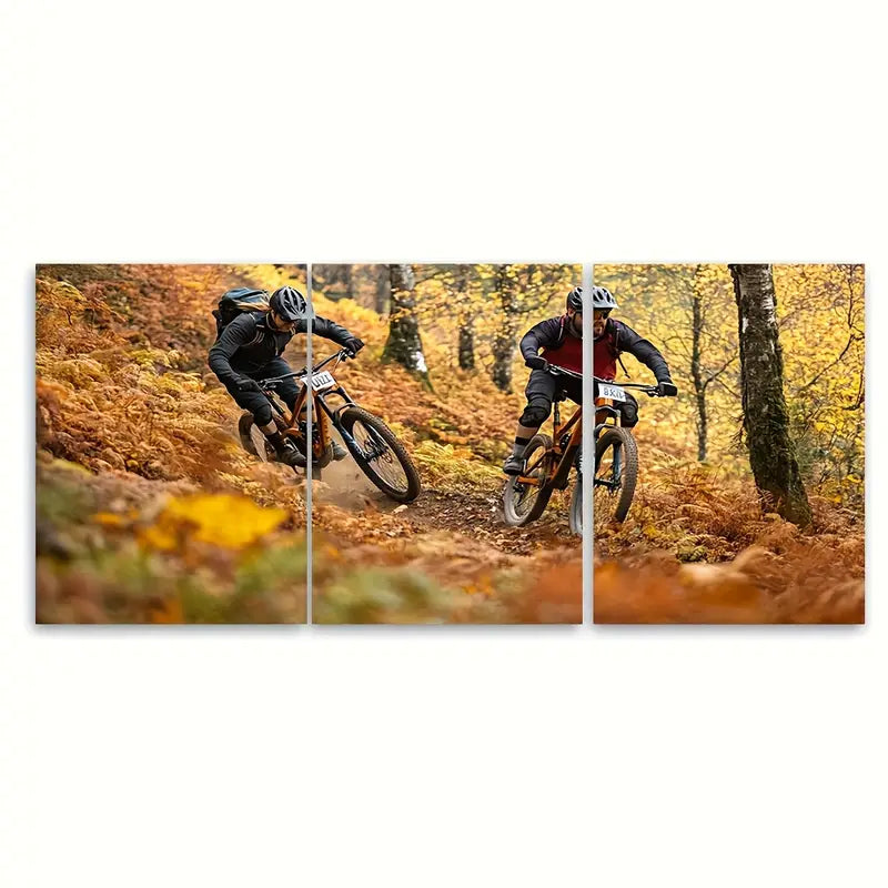 3pcs Kirroughtree Biking Bruntis Loch Wall Art Set Canvas Framed 40x60cm - High Quality Print 100% Australian Made Wall Canvas Ready to Hang