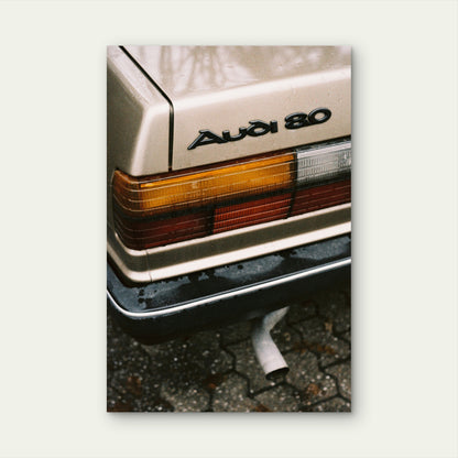 Vintage Audi 80 Car 60x90cm Metal Print Ready to Hang
