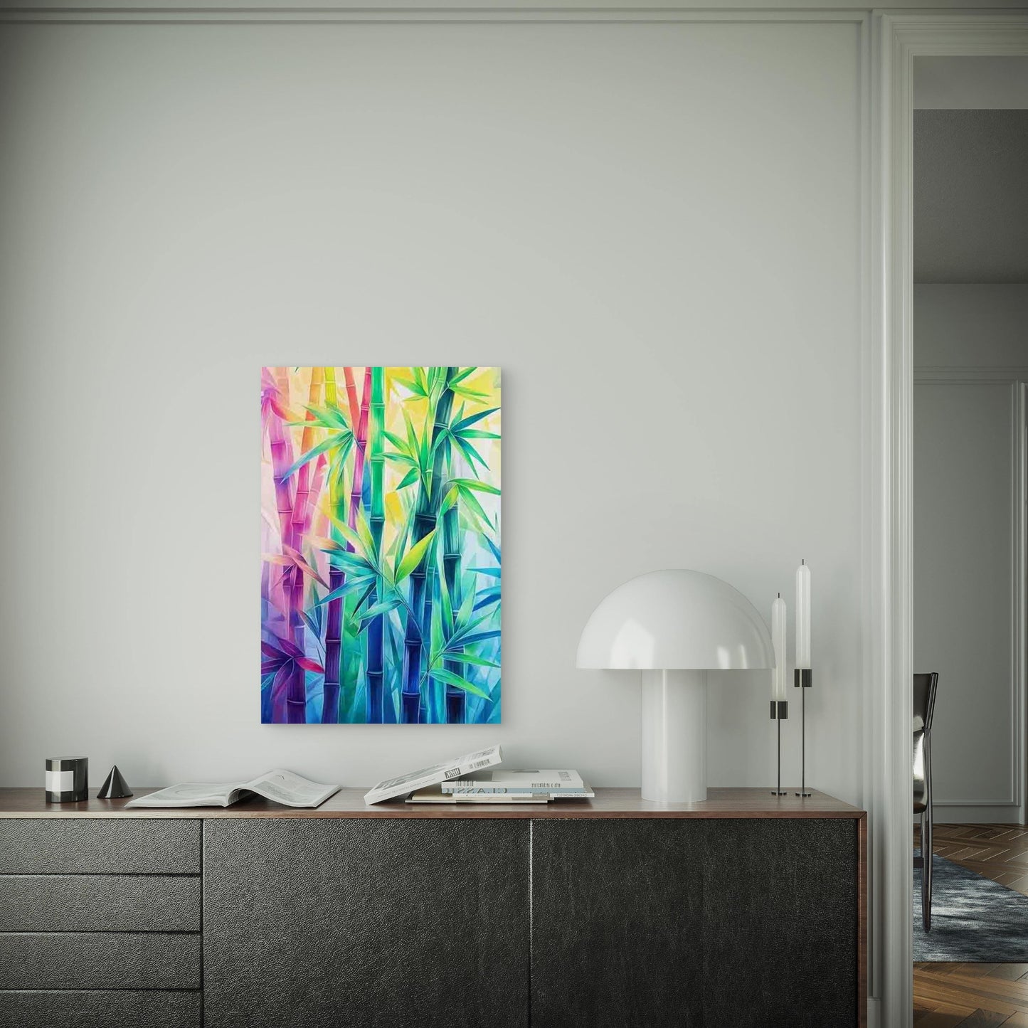 Vibrant Geometric Abstract 60x90cm Metal Print Ready to Hang