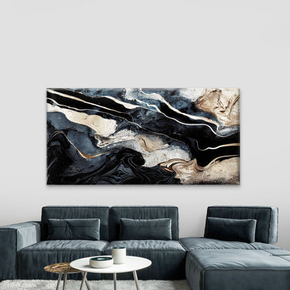 Natural Luxury Marbling Pattern Wall Art Canvas Office Home Room Framed 120x60cm